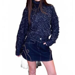 NEW STYLE USA kaufman cowgirl mini skirt in blue